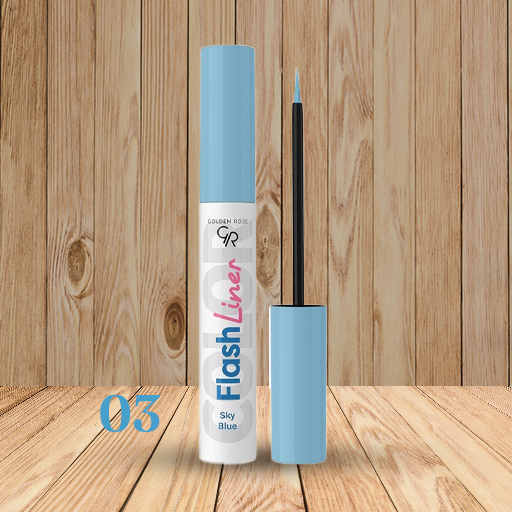 خط چشم رنگی، برند گلدن رز، مدل Flash Liner، شماره 03، با کاربرد آسان.